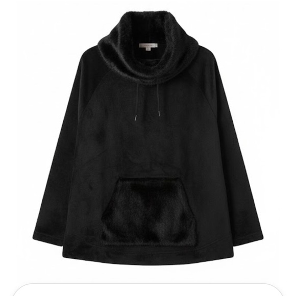 La Vie En Rose Black Cowl Neck Sweater Size Large / XLarge Cozy Soft - Picture 1 of 6